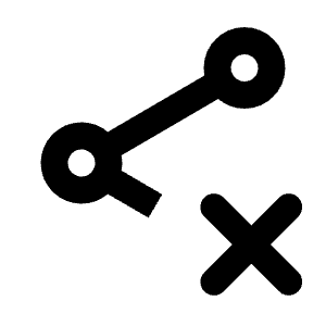 Share Off Icon from Rounded Line - Streamline Material Free Set