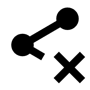 Share Off Fill Icon from Sharp Fill - Material Pro Free Set