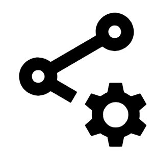 Share Setting Gear Icon from Outlined Line - Material Pro Free Set