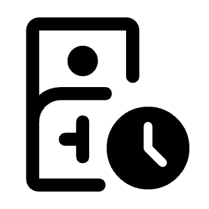 Short Stay Icon from Rounded Line - Material Symbols Set