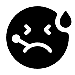 Sick Fill Icon from Rounded Fill - Material Symbols Set