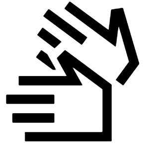 Sign Language Icon from Sharp Line - Material Symbols Set