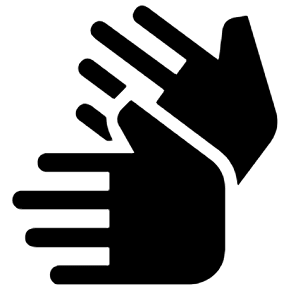 Sign Language Fill Icon from Outlined Fill - Material Symbols Set