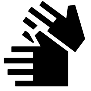 Sign Language Fill Icon from Sharp Fill - Material Symbols Set
