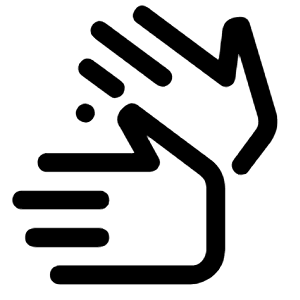 Sign Language Icon from Rounded Line - Material Symbols Set