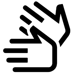 Sign Language Icon from Outlined Line - Material Symbols Set