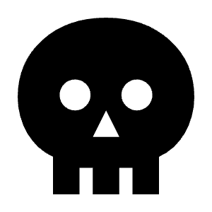 Skull Fill Icon from Outlined Fill - Material Symbols Set