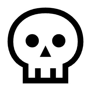 Skull Icon from Rounded Line - Material Symbols Set