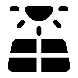 Solar Power Fill Icon from Rounded Fill - Material Symbols Set