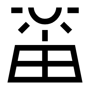 Solar Power Icon from Outlined Line - Material Symbols Set