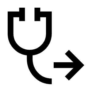 Stethoscope Arrow Fill Icon from Sharp Fill - Material Symbols Set