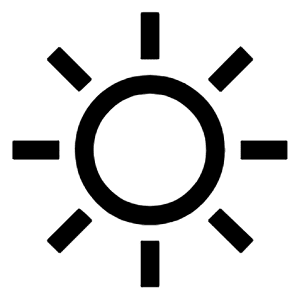 Sunny Icon from Sharp Line - Material Symbols Set