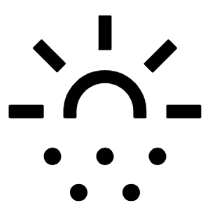 Sunny Snowing Icon from Outlined Line - Material Symbols Set