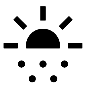 Sunny Snowing Fill Icon from Sharp Fill - Material Symbols Set