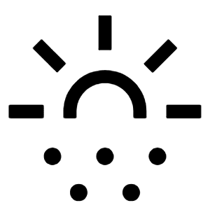 Sunny Snowing Icon from Sharp Line - Material Symbols Set