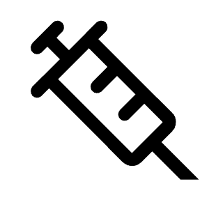 Syringe Icon from Outlined Line - Material Symbols Set