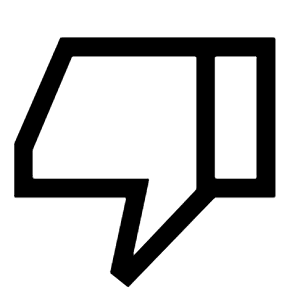 Thumb Down Icon from Sharp Line - Material Symbols Set