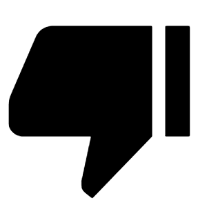 Thumb Down Fill Icon from Outlined Fill - Material Symbols Set