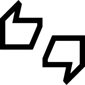 Thumbs Up Down Icon from Sharp Line - Material Symbols Set