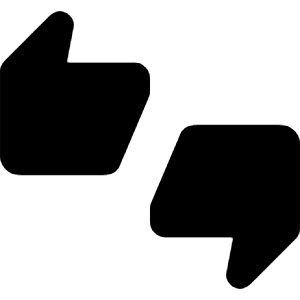 Thumbs Up Down Fill Icon from Rounded Fill - Material Symbols Set