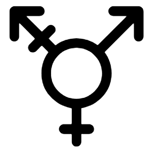 Transgender Icon from Rounded Line - Material Symbols Set