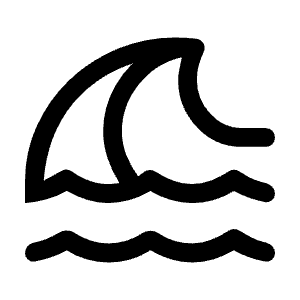 Tsunami Icon from Rounded Line - Material Symbols Set