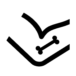Ulna Radius Alt Icon from Outlined Line - Material Symbols Set