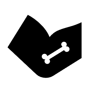 Ulna Radius Alt Fill Icon from Sharp Fill - Material Symbols Set