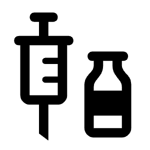 Vaccines Fill Icon from Outlined Fill - Material Symbols Set