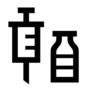 Vaccines Icon from Sharp Line - Material Symbols Set