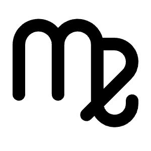 Virgo Zodiac Icon from Rounded Line - Streamline Material Free Set