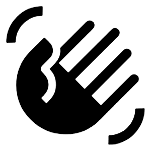 Waving Hand Fill Icon from Outlined Fill - Material Symbols Set