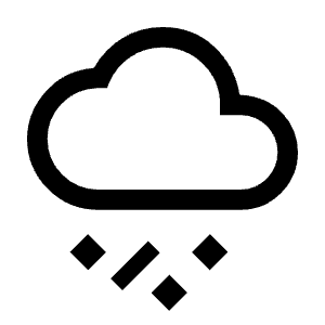 Weather Hail Icon from Sharp Line - Material Symbols Set
