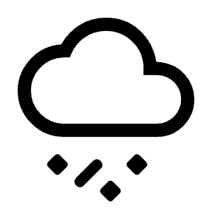 Weather Hail Icon from Rounded Line - Material Symbols Set