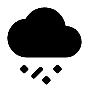 Weather Hail Fill Icon from Rounded Fill - Material Symbols Set