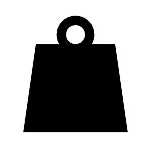 Weight Fill Icon from Sharp Fill - Material Symbols Set