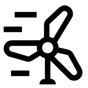 Wind Power Icon from Outlined Line - Material Symbols Set