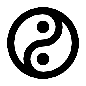 Yin Yang Symbol Icon from Outlined Line - Streamline Material Free Set