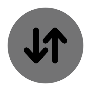 Round Sort Vertical Icon from Solar Bold Duotone Set