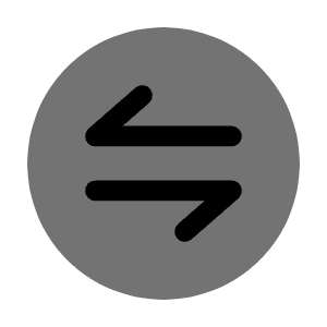Round Transfer Horizontal Icon from Solar Bold Duotone Set