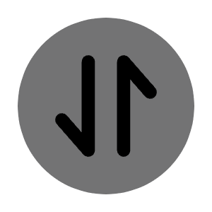 Round Transfer Vertical Icon from Solar Bold Duotone Set