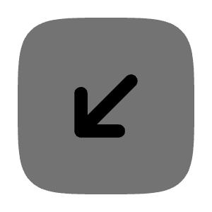 Square Arrow Left Down Icon from Solar Bold Duotone Set