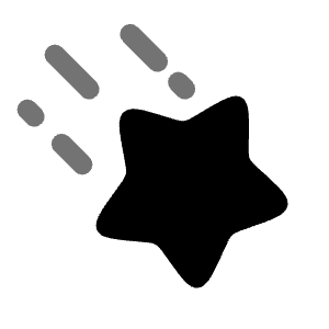 Star Fall Minimalistic Icon from Solar Bold Duotone Set