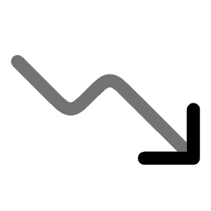 Course Down Icon from Solar Bold Duotone Set