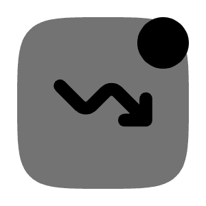 Graph Down New Icon from Solar Bold Duotone Set