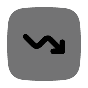 Graph Down Icon from Solar Bold Duotone Set