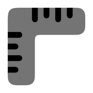 Ruler Angular Icon from Solar Bold Duotone Set