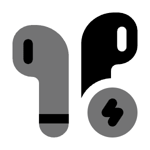 Airbuds Charge Icon from Solar Bold Duotone Set