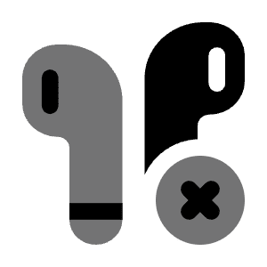 Airbuds Remove Icon from Solar Bold Duotone Set