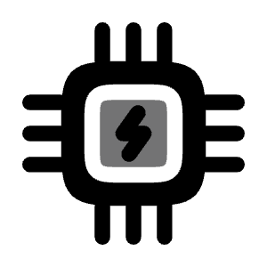 CPU Bolt Icon from Solar Bold Duotone Set
